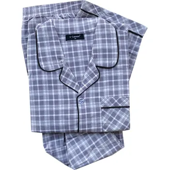 Pánské pyžamo Pánské flanelové pyžamo C-lemon Barva: Šedá, Velikost: L