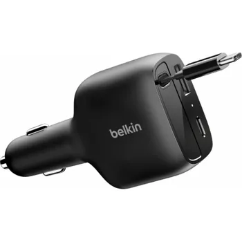 Belkin Boostcharge Kfz-Ladegerät 75W ausz. USB-C Kabel CCC001hqBK