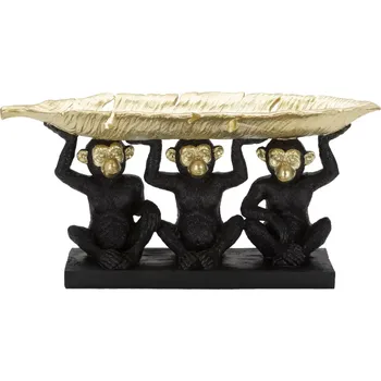 Dekorativní soška Monkey Tris černo-žlatá