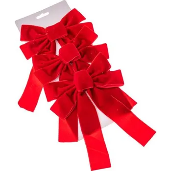 Vánoční dekorace Casa de Engel Mašle 16 x 24 cm - sada 3ks 0/48