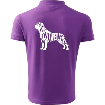 Pánská košile Rotvajler - Polokošile pánská Pique Polo 203 - 3XL ( Fialová )