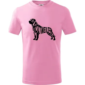Rotvajler - Tričko dětské bavlněné - 98 cm / 2 roky ( Růžová )
