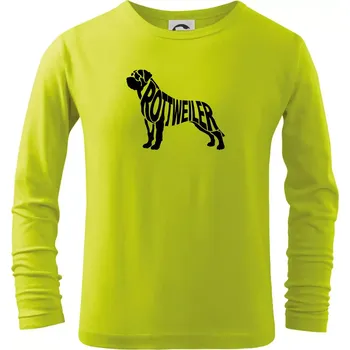 Chlapecké oblečení Rotvajler - Triko dětské Long Sleeve - 158 cm/12 let ( Limetková )