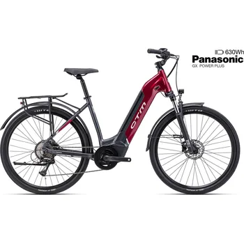 Elektrokolo CTM METRIC GX 1.0 - matná čierna / bordovofialová 19 (480) Velikost rámu: 19" (480)