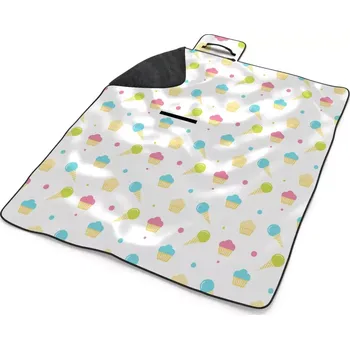 deka Sablio Plážová deka Zmrzlinky s muffiny: 200x140 cm