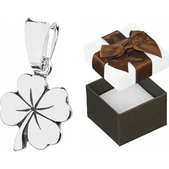 Přívěsek Stříbrný Přívěsek Čtyřlístek , Jetel 925 Stříbro oxidované