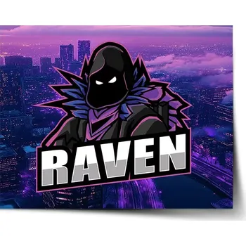 Plakát Sablio Plakát FORTNITE RAVEN Steampunk město - 60x40 cm