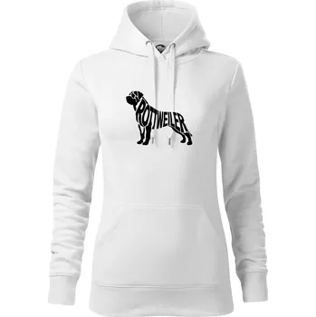 Dámská mikina Rotvajler - Mikina dámská Cape s kapucí - 2XL ( Bílá )