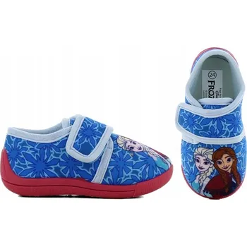 Dívčí obuv Papuče Papuče Balerínky domácí do školky na suchý zip Frozen Ledové Království vel. 32