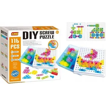 ostatní stavebnice Stavební Stavebnice v krabici, puzzle, 116 dílků