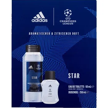 Kosmetická sada Pánská sada ADIDAS /EDT 50ml+ sprchový gel 250ml/ CHAMPIONS LEAGUE STAR