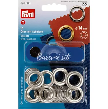 Průchodky Stříbrné Prym 14mm (E) (Průchodky, Šicí potřeby od Prym)