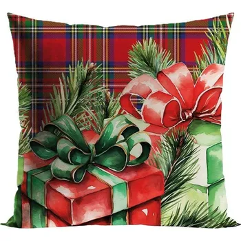 Povlečení Vánoční povlak na polštář Gifts 40x40 cm červený