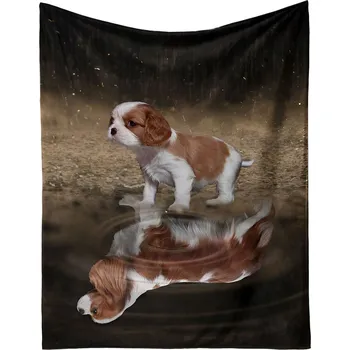 deka Excellent Mikroplyšová hřejivá deka 150x200 cm - Kavalír king Charles španěl