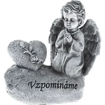 Casa de Engel "Polyresinový anděl se srdcem na podstavci "Vzpomínáme" "