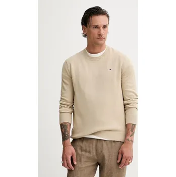 Pánský svetr Bavlněný svetr Tommy Jeans DM0DM18895 béžová 80A, vel. M