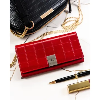 Peněženka ROVICKY Velká dámská peněženka z přírodní a ekologické kůže Barva: Červená