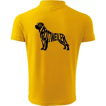 Pánská košile Rotvajler - Polokošile pánská Pique Polo 203 - XL ( Žlutá )