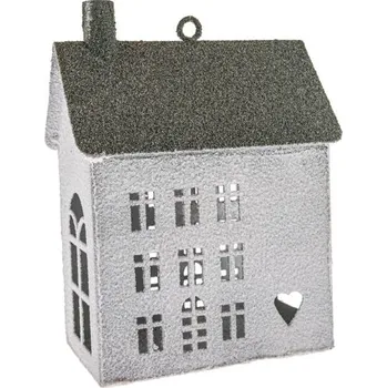 Casa de Engel Kovový domek (svícen) s pískovým povrchem - 23 cm