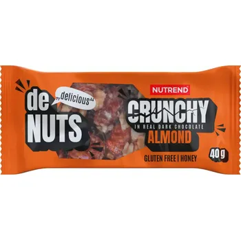 NUTREND Denuts Crunchy, tyčinka, 40 g mandle II. jakost