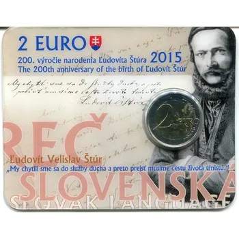 (2015) Slovensko - 2 € - mincovní karta - Ludovít Štúr