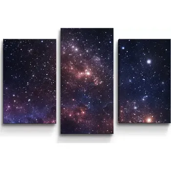 Obraz Sablio Obraz - 3-dílný Noční obloha - 75x50 cm