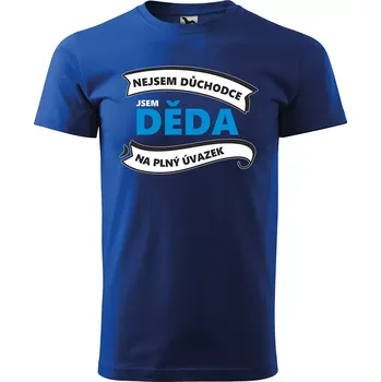 Pánské tričko Sablio Tričko s potiskem Nejsem důchodce, jsem děda - modré L