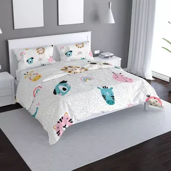 Povlečení Sablio Povlečení Hroch, zebra a slunce - 140x220 / 90x70