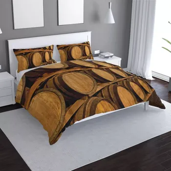 Povlečení Sablio Povlečení Dřevěné sudy - 140x220 / 90x70