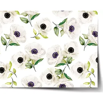 Plakát Sablio Plakát Bílé sasanky - 60x40 cm