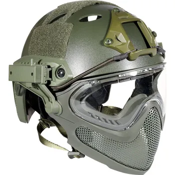 Cyklistická přilba Helma a maska B-Typ Piloteer Oliva - Guerilla Tactical Velikost: L
