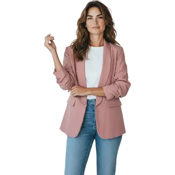 Matmazel Dámské růžové sako NANA Barva: Růžová, Velikost: 2XL