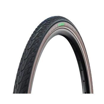 Plášť na kolo Plášť Schwalbe Road Cruiser 42-622, 28x1,6 KevlarGuard coffee bok+reflexní pruh neskládací