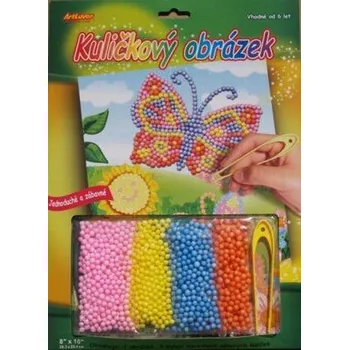 omalovánky Výtvarné sady - Kuličkový obrázek - Motýl