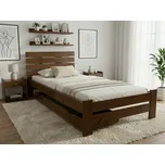 Postel PARIS zvýšená 90 x 200 cm, dub Rošt: Bez roštu, Matrace: Matrace Coco Maxi 20 cm