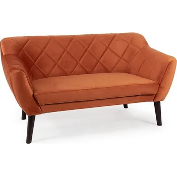 Pohovka Pohovka Karo, dvojsedák, oranžová / černá