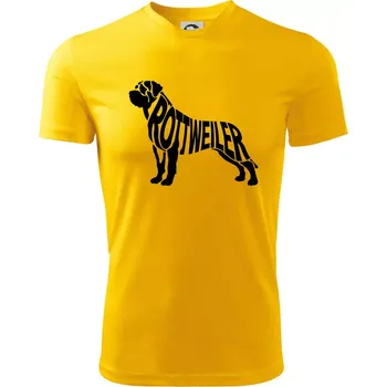 Chlapecké tričko Rotvajler - Dětské triko sportovní (dresovina) - 122 cm/6 let ( Žlutá )