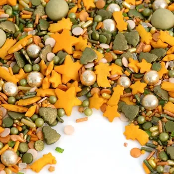 Jedlá dekorace na dort Vánoční mix zdobení - Procházka lesem 90g Super Streusel | Skvělé pro Váš domácí dort