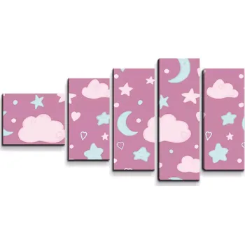 Obraz Sablio Obraz - 5-dílný Dětská obloha - 100x60 cm