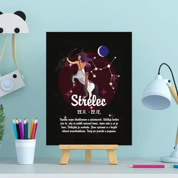 Plechová cedule Sablio Dárková cedulka Střelec: 30x40 cm