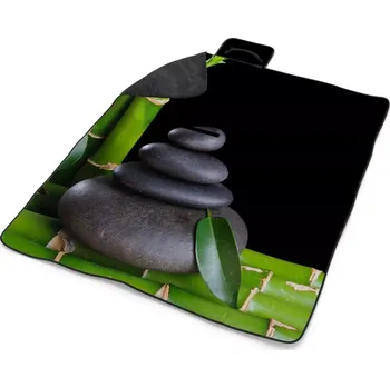 deka Sablio Plážová deka Bambus a kameny: 200x140 cm