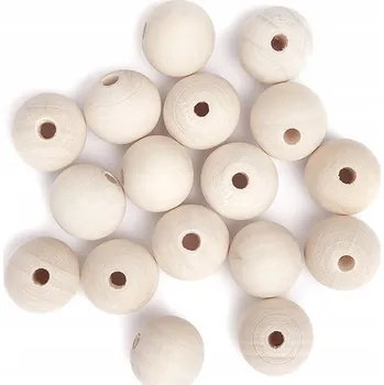 Dětské navlékací korálky Ozdobné DŘEVĚNÉ KORÁLKY k navlékání, 8 ks, ODOLNÉ a PEVNÉ