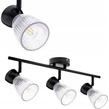 Stropní svítidlo se skleněnými stínidly černá BEST BLACK 3xE14 ML9972 Milagro