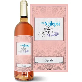 Víno Sablio Růžové víno Ten nejlepší syn na světě: 0,75 l