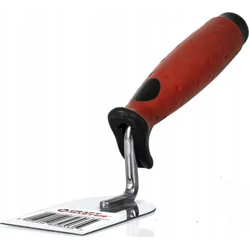 Malířská špachtle ŠTUKOVACÍ LŽÍCE 80 mm. NEREZOVÁ ČTVERCOVÁ ŠPACHTLE S GUMOVOU RUKOJETÍ