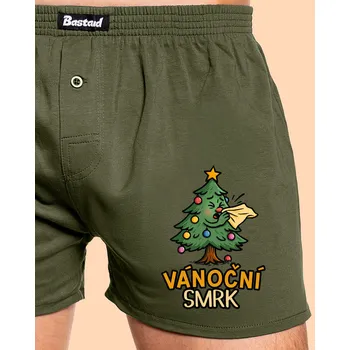 Trenýrky Bastard Vánoční smrk pánské trenky Khaki