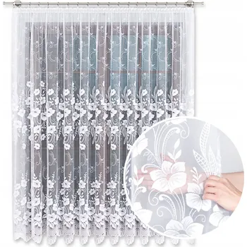 Záclona Hotová Záclona 400x250 Záclona bílé květy 10917