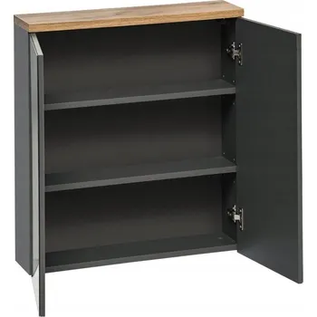 Šatní skříň Koupelnová skříňka Se zrcadlem Bali 60 cm Šedá