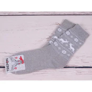 Dámské ponožky Termo ponožky TREPON FRODO teplé šedé velikosti ponožek: 26-27 ( EUR vel. 39-41)