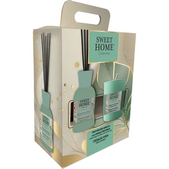 Aroma difuzér Sweet Home Collection Dárková sada aroma difuzéru se svíčkou Green Chrysalys + 2 měsíce na vrácení zboží